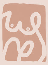 Bold Line Art Nude Poster och Canvastavla