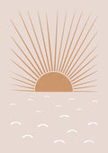 Blush Sun Poster och Canvastavla