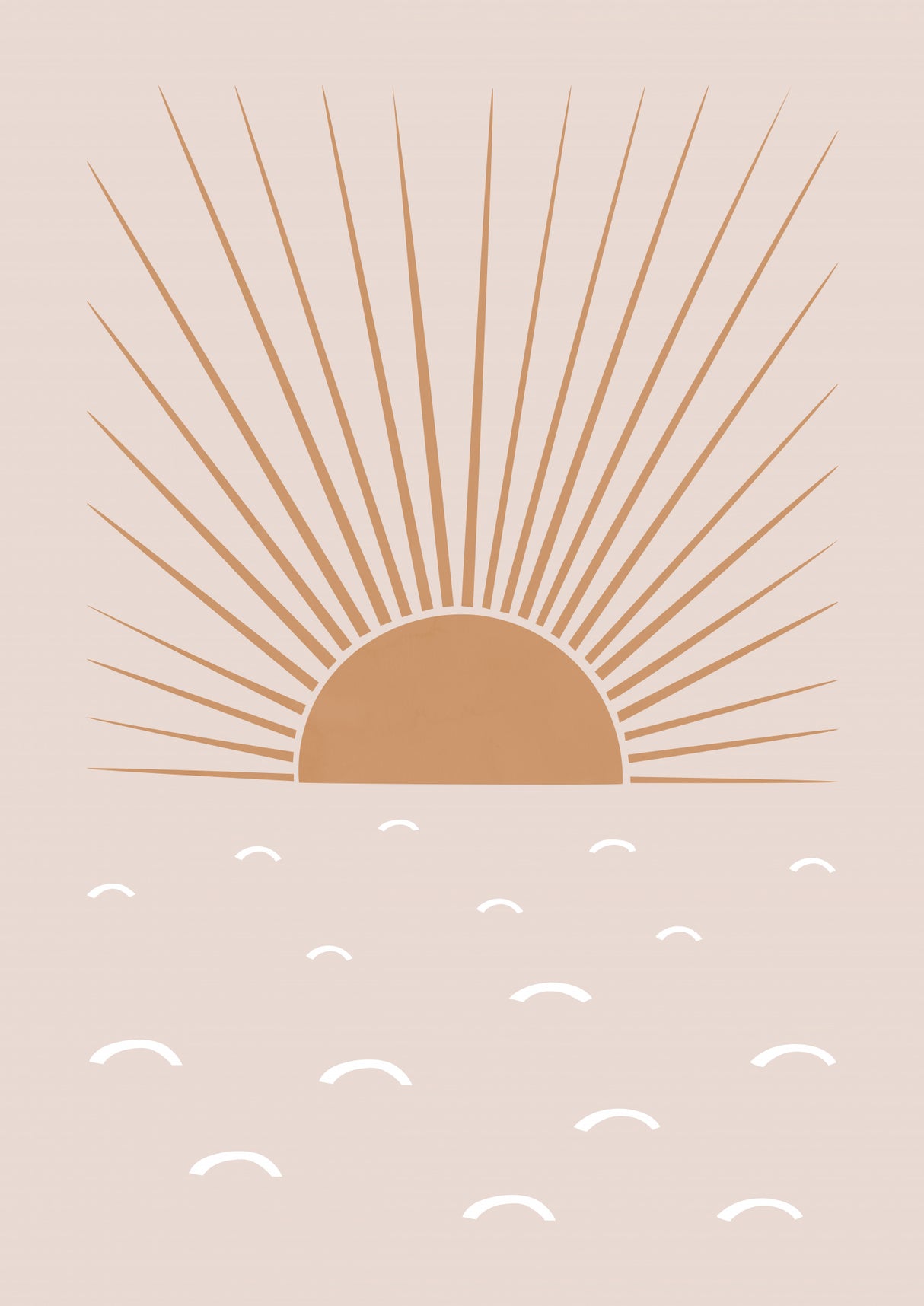 Blush Sun Poster och Canvastavla
