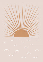Blush Sun Poster och Canvastavla