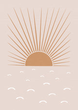 Blush Sun Poster och Canvastavla