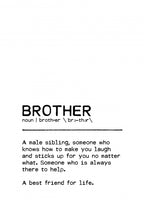 Quote Brother Best Friend Poster och Canvastavla