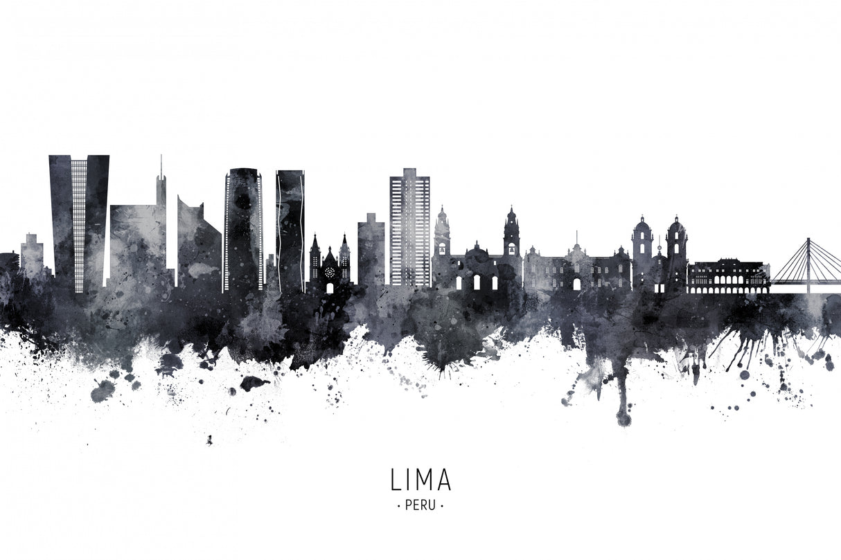 Lima Peru Skyline Poster och Canvastavla