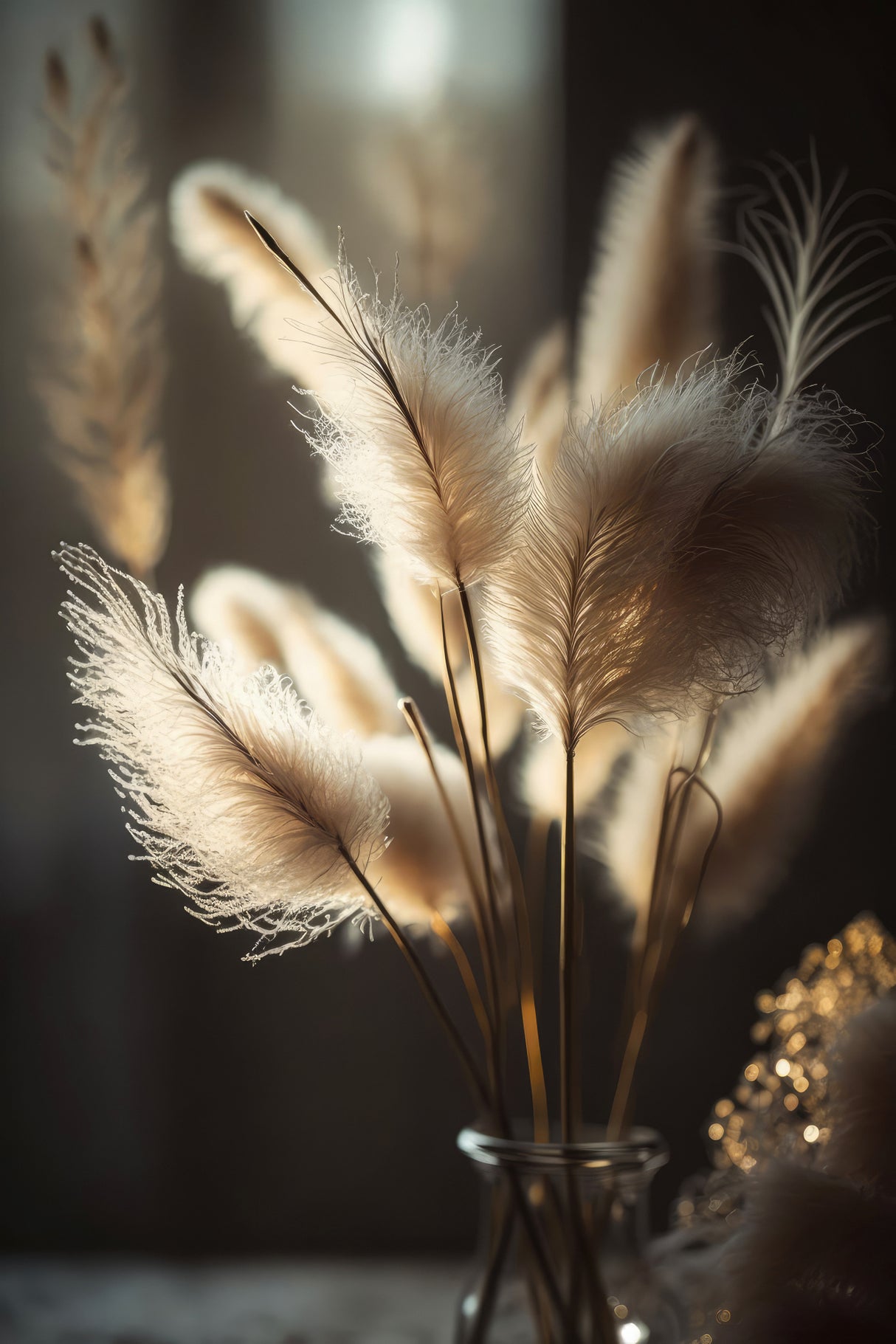 Pampas Grass In Sunlight Poster och Canvastavla