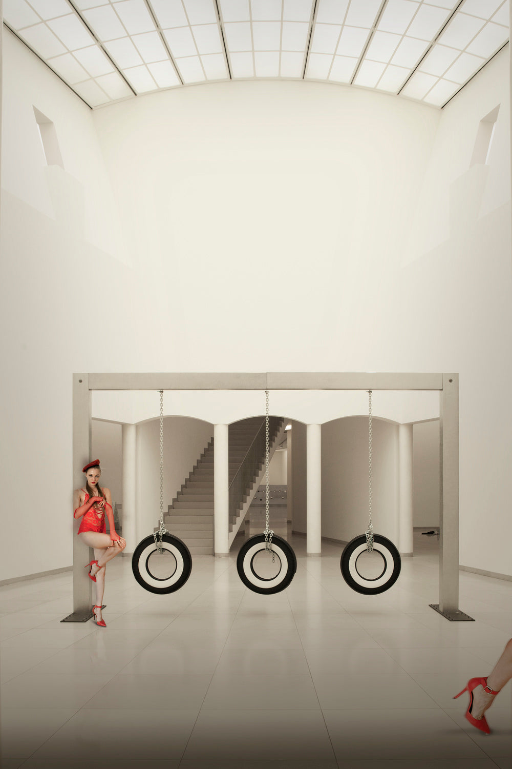The red point Poster och Canvastavla
