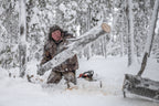 Kostya prepares firewood Poster och Canvastavla