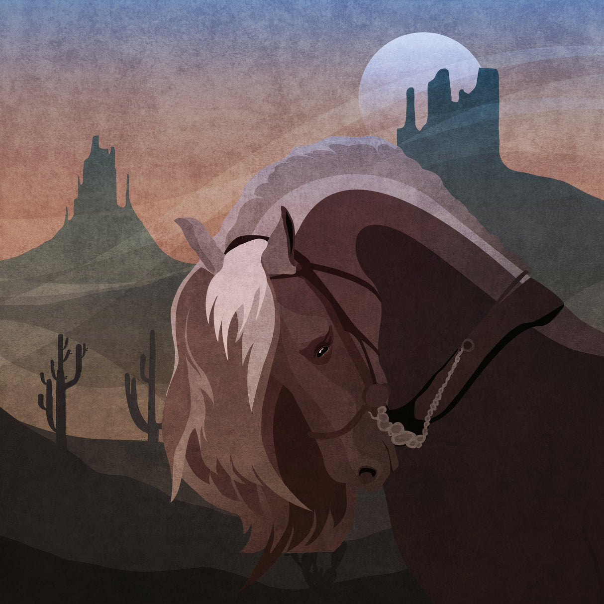 Cowboy Horse Poster och Canvastavla