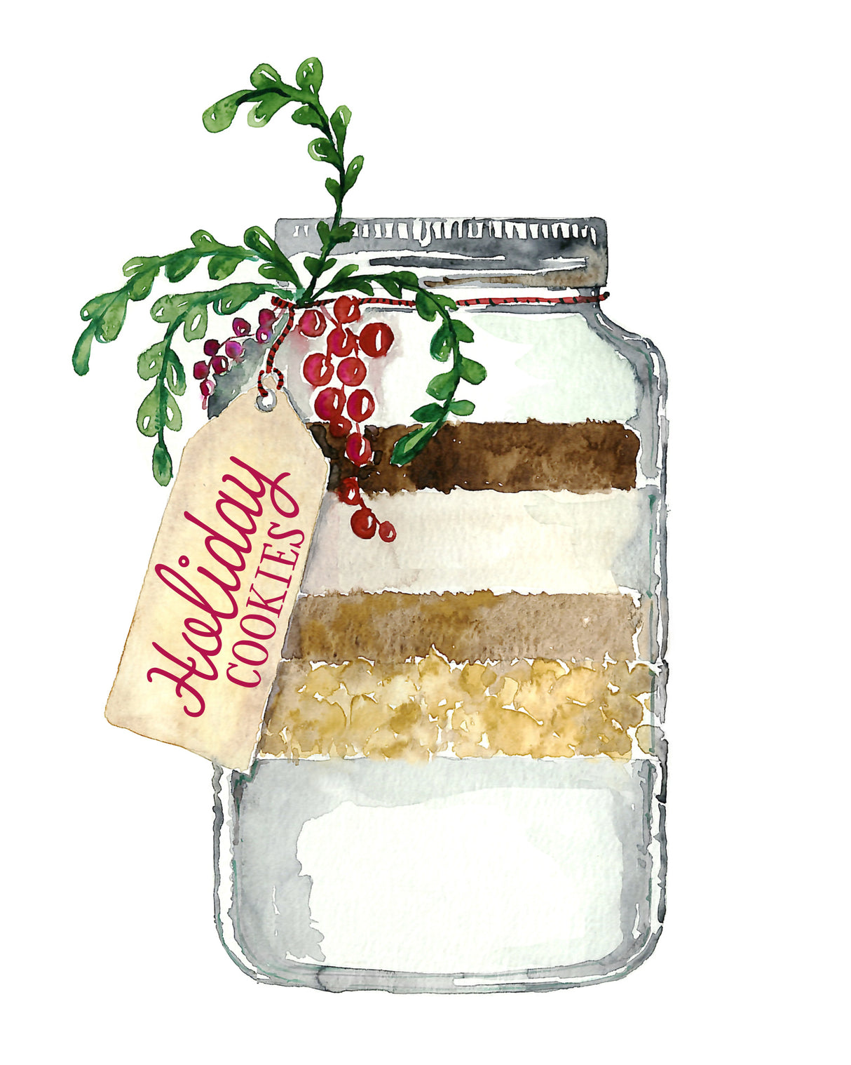 Holiday cookies in a jar Poster och Canvastavla