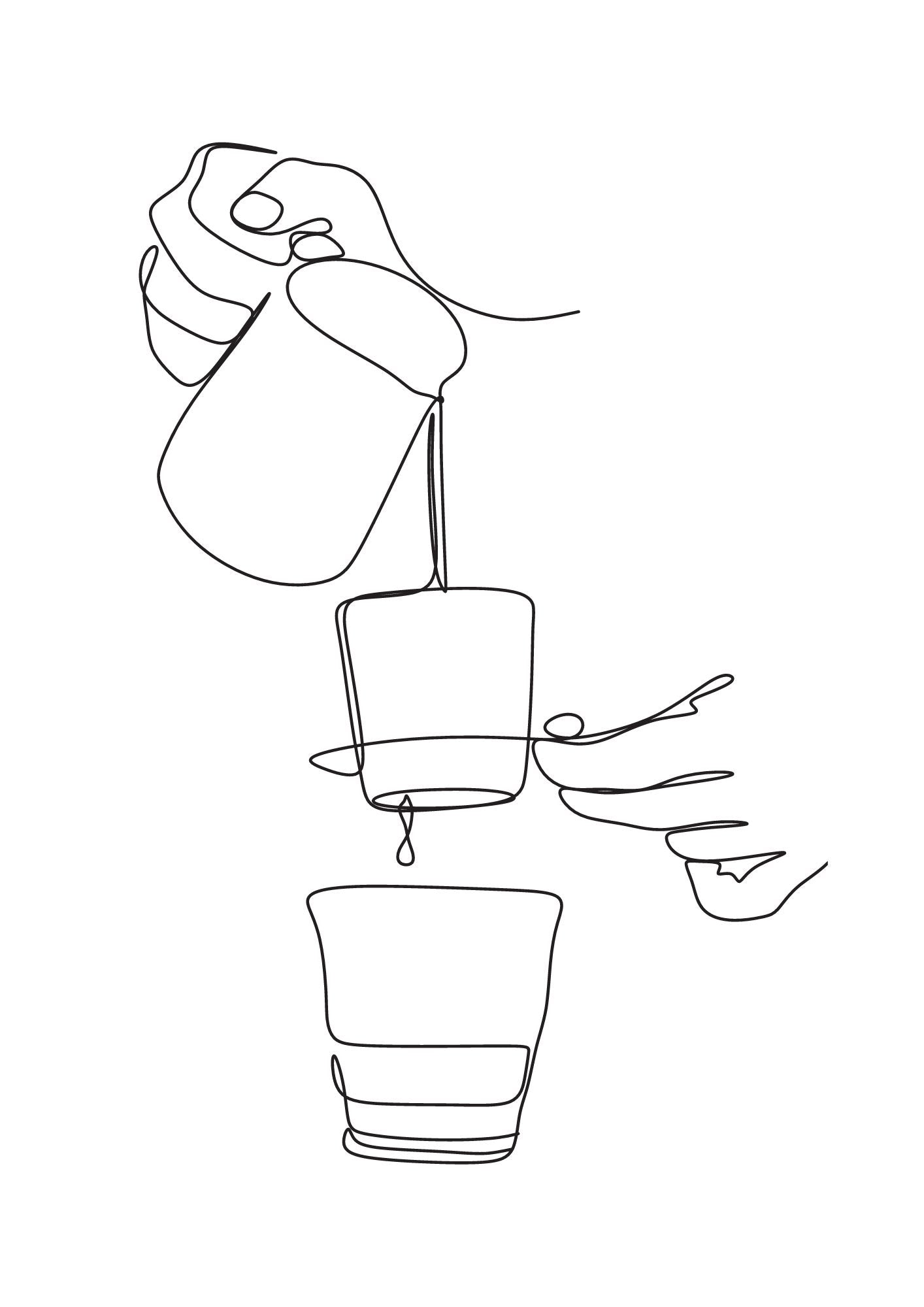 Coffee lineart poster