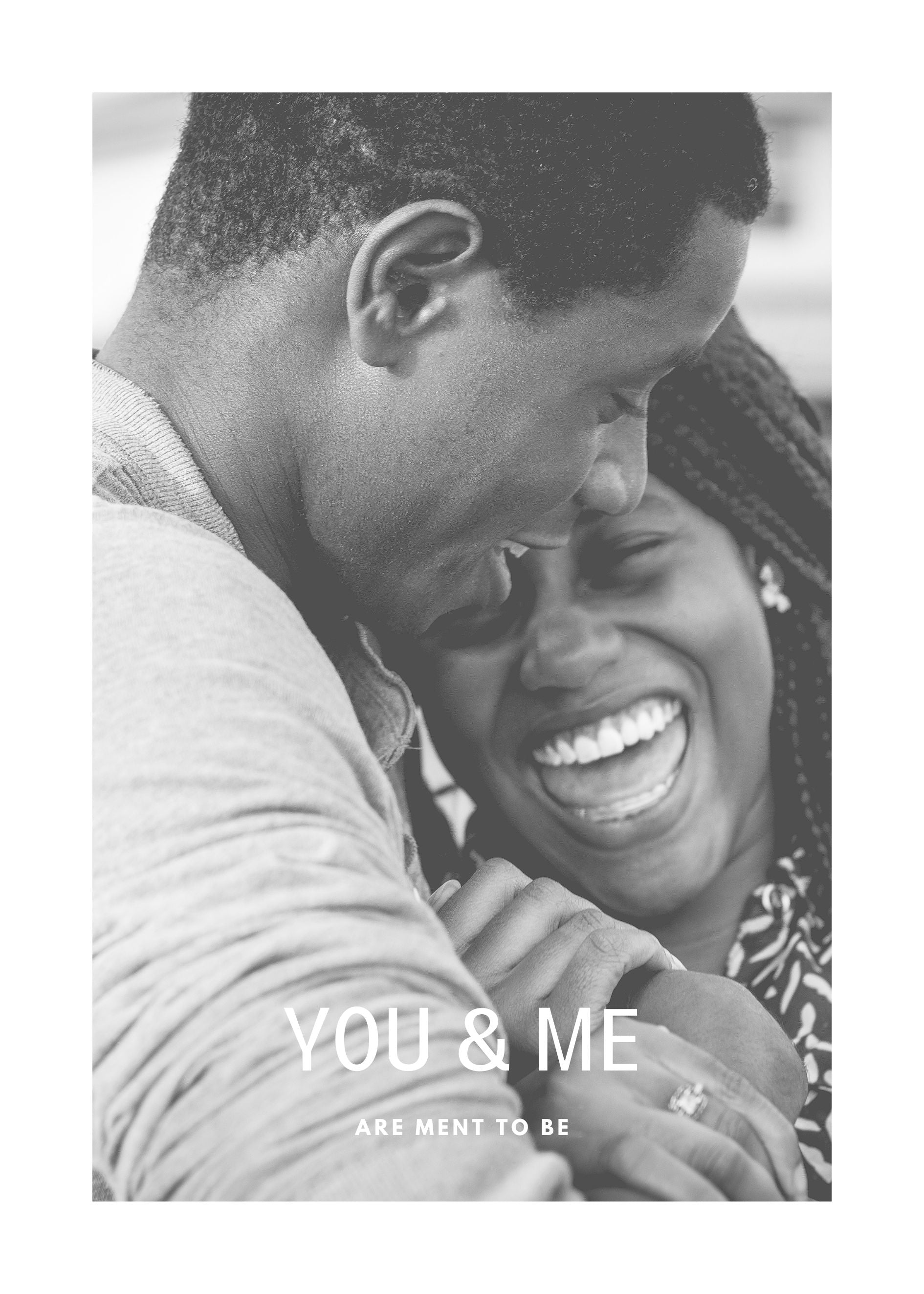 Framkalla: alla hjärtans dag present "You & me - are ment to be" Min Poster