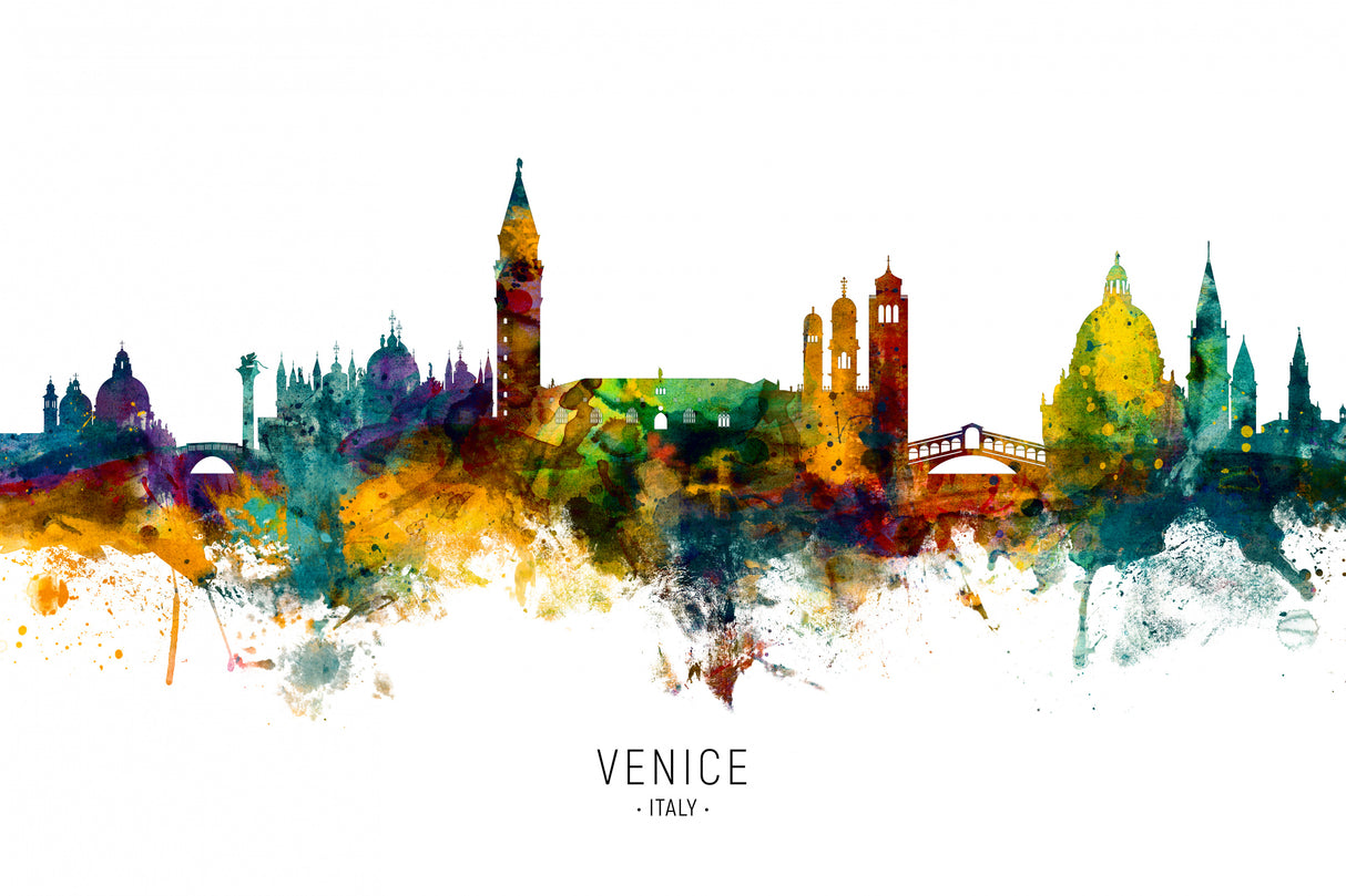 Venice Italy Skyline Poster och Canvastavla