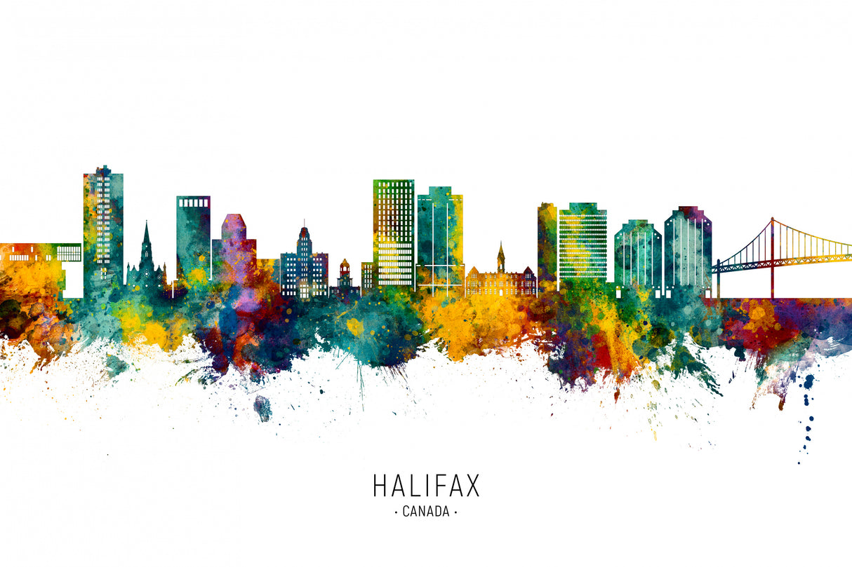Halifax Canada Skyline Poster och Canvastavla