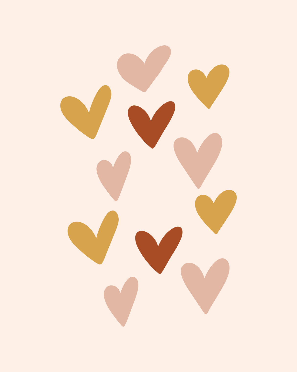Hearts Poster och Canvastavla