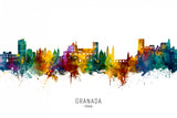 Granada Spain Skyline Poster och Canvastavla