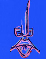 Blue Face Poster och Canvastavla