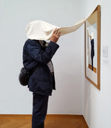 Watching his selfie at the museum.....! Poster och Canvastavla
