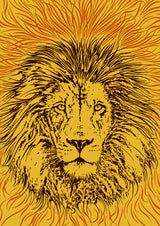 Lion Portrait – King of the Beasts Poster och Canvastavla