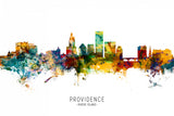 Providence Rhode Island Skyline Poster och Canvastavla