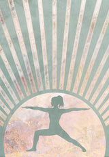 Yoga Boho Sun Rise Green 2 Poster och Canvastavla