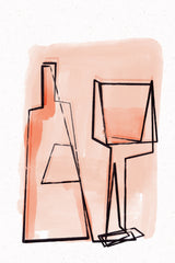 Bottle And Glass Poster och Canvastavla