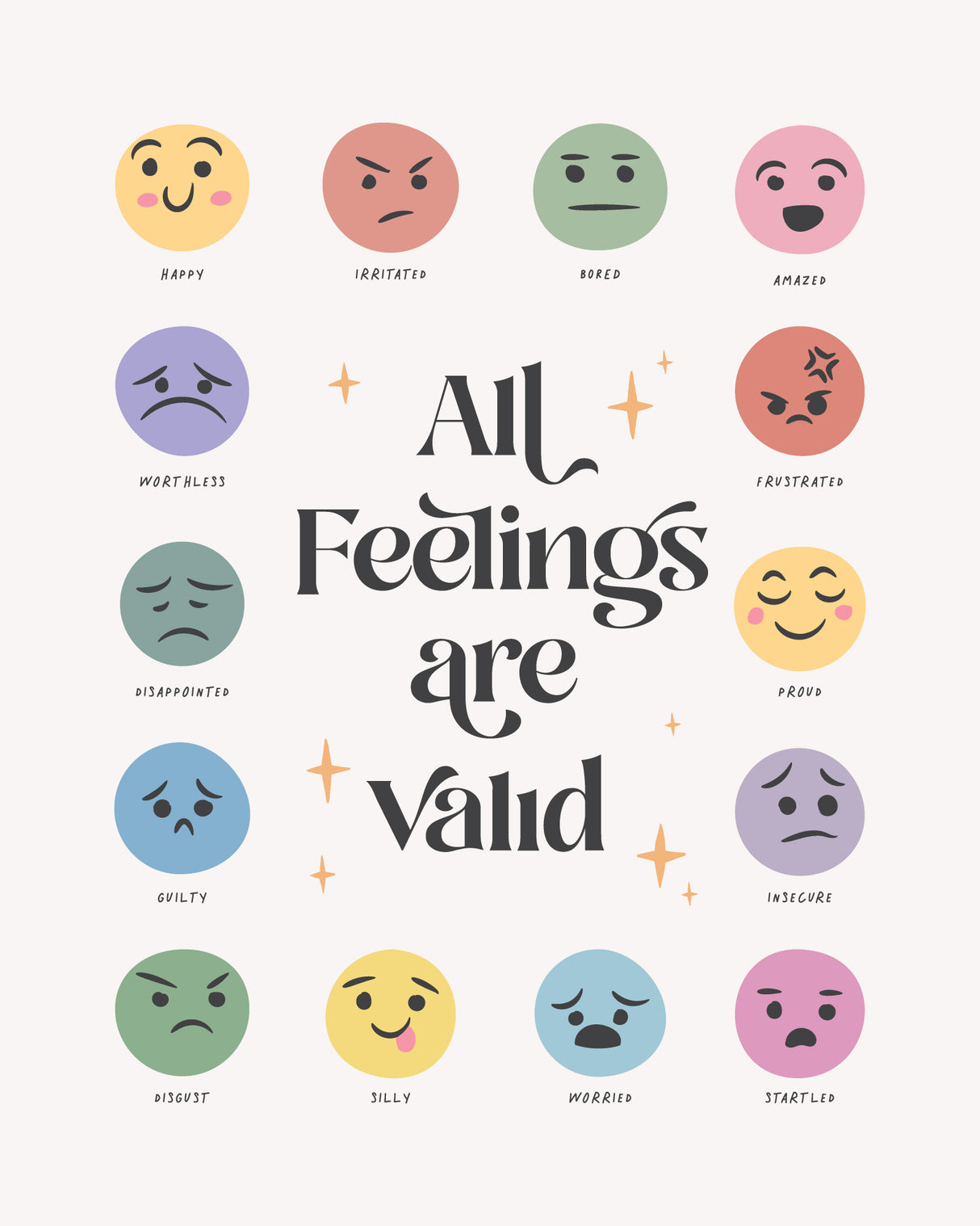 All Feelings Are Valid No2 Poster och Canvastavla