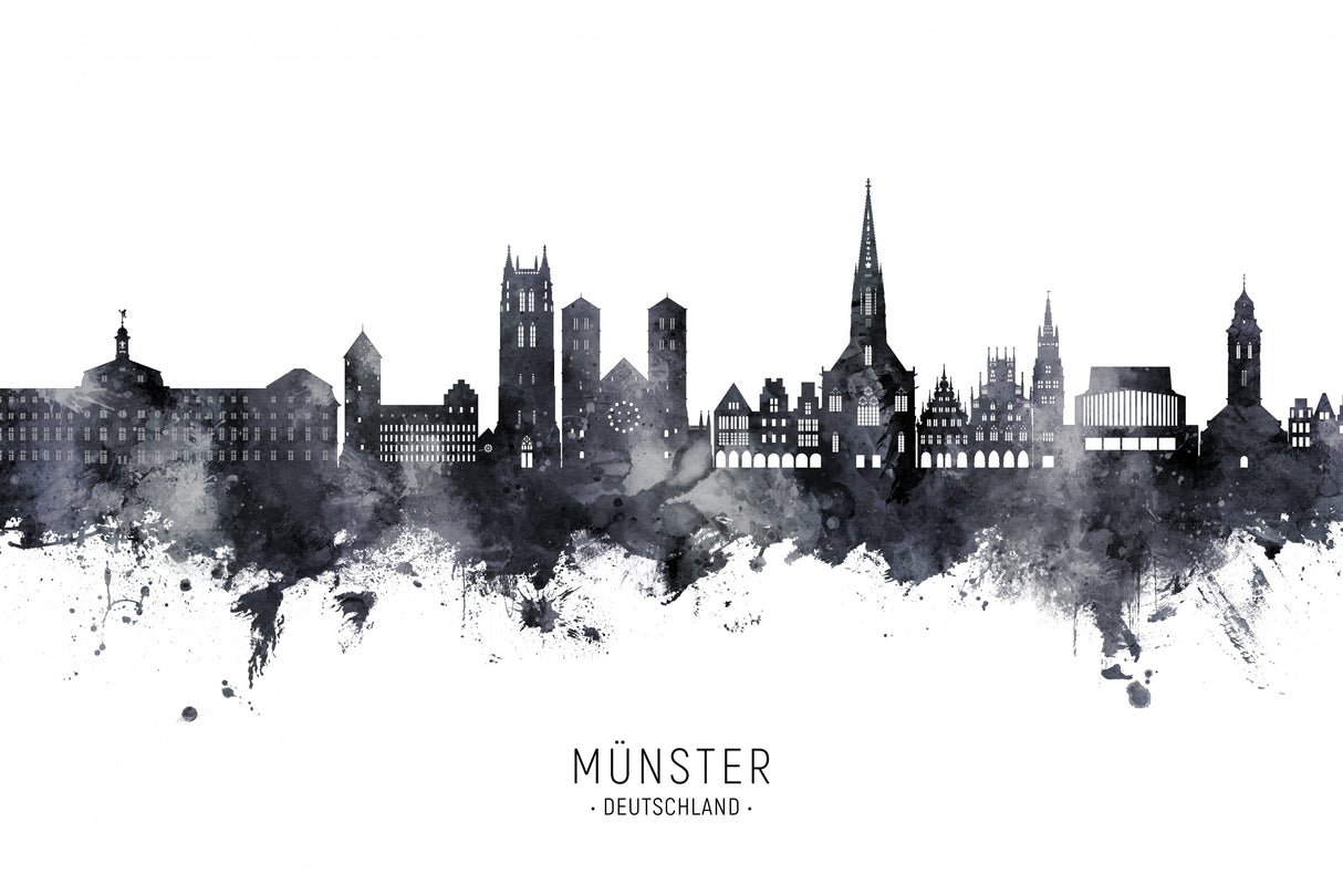 Münster Germany Skyline Poster och Canvastavla