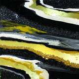 Black and Gold Agate Poster och Canvastavla