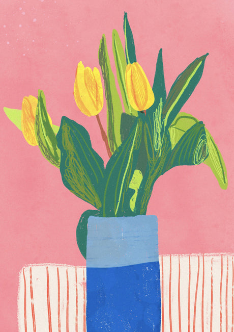 Tulips Vas och keramikposter
