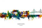 Dartford England Skyline Poster och Canvastavla