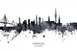 Hamburg Germany Skyline Poster och Canvastavla
