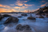 Golden Gate Bridge Sunset Poster och Canvastavla