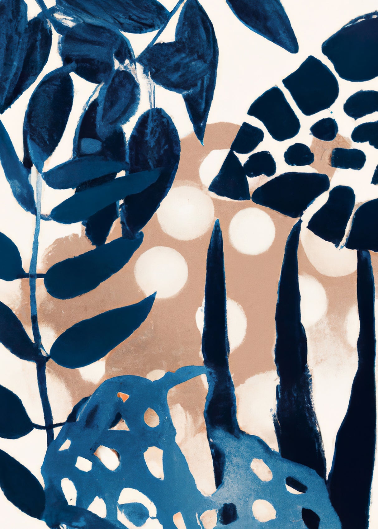 Blue Tropics Poster och Canvastavla
