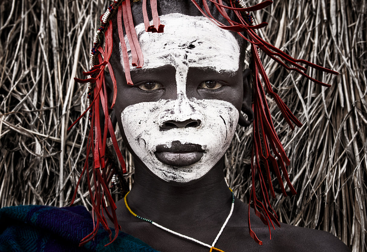 Surma tribe girl-II-Ethiopia Poster och Canvastavla
