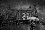 The girl from the Plaza de Callao Poster och Canvastavla