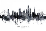 San Francisco California Skyline Poster och Canvastavla