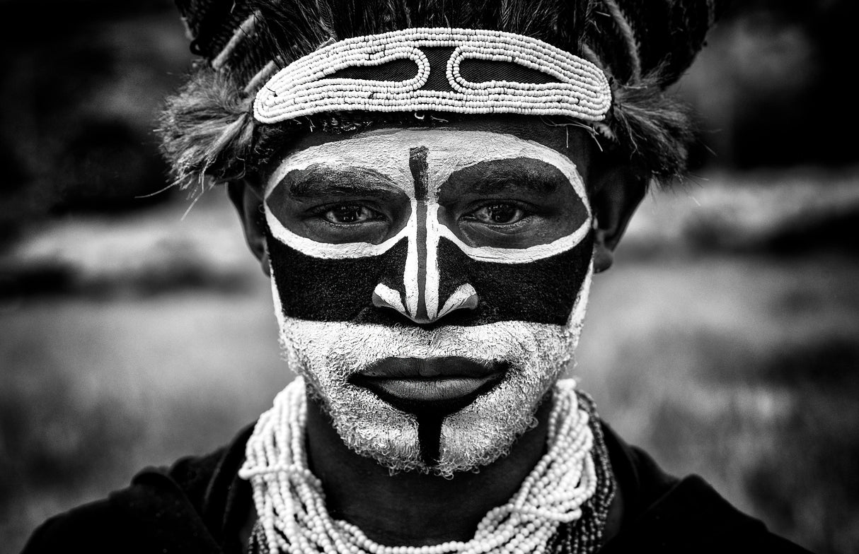 Ready for the Mt.Hagen sing sing festival - Papua New Guinea Poster och Canvastavla