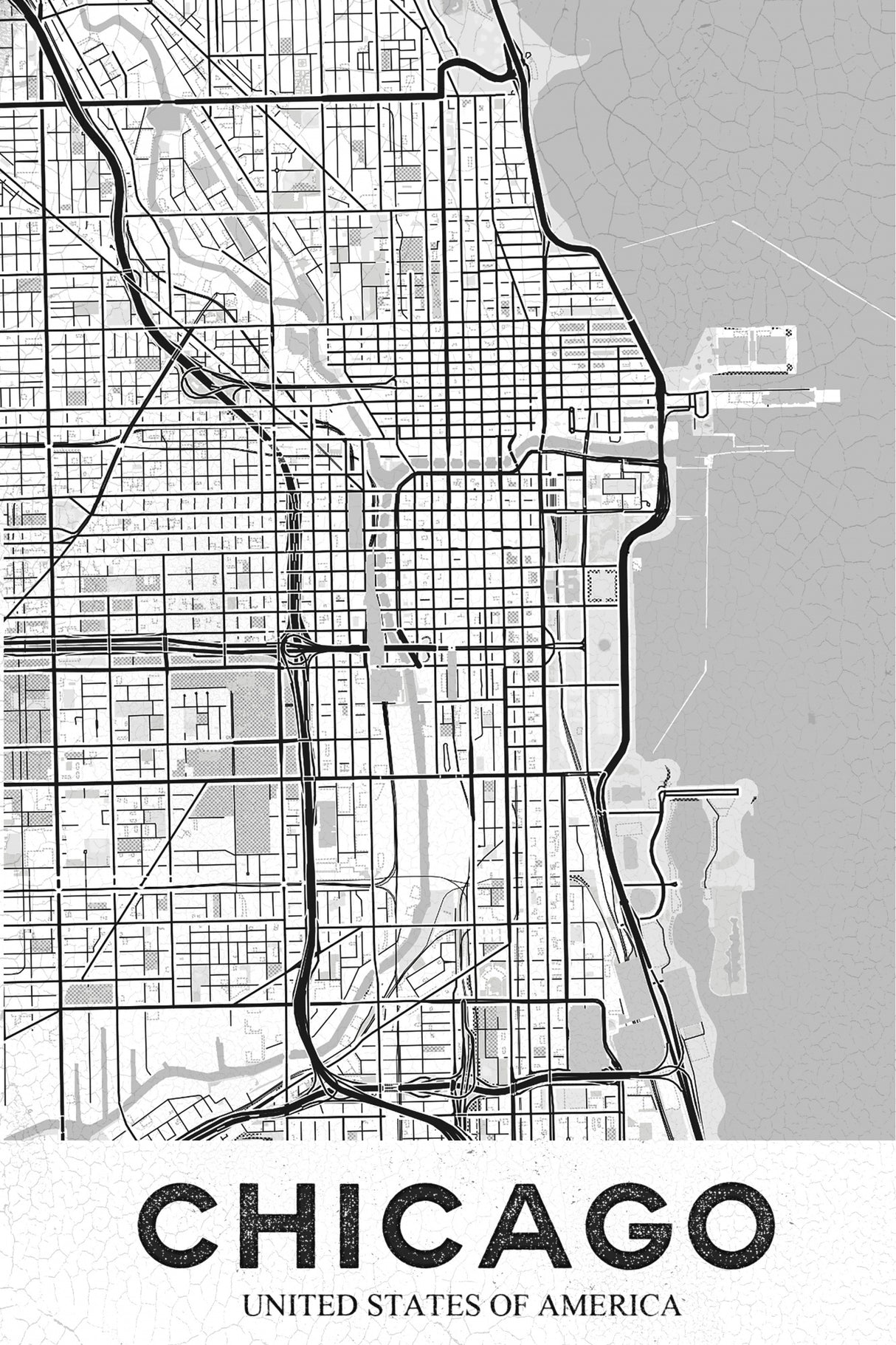Chicago White.png Poster och Canvastavla