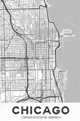 Chicago White.png Poster och Canvastavla