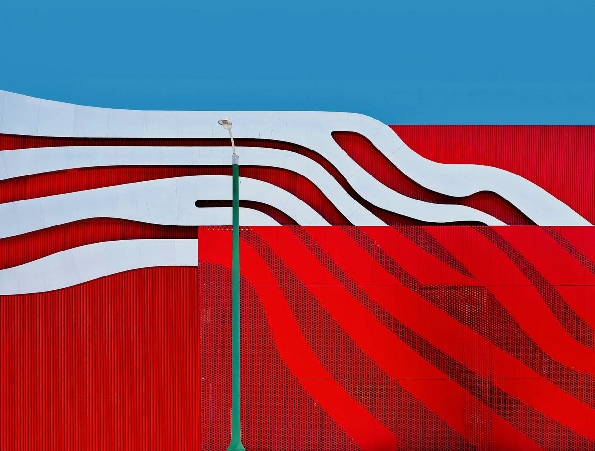 Architecture -Peterson Automotive Museum Los Angeles California Poster och Canvastavla