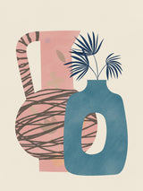 Still Life With Blue and Pink Vase Poster och Canvastavla