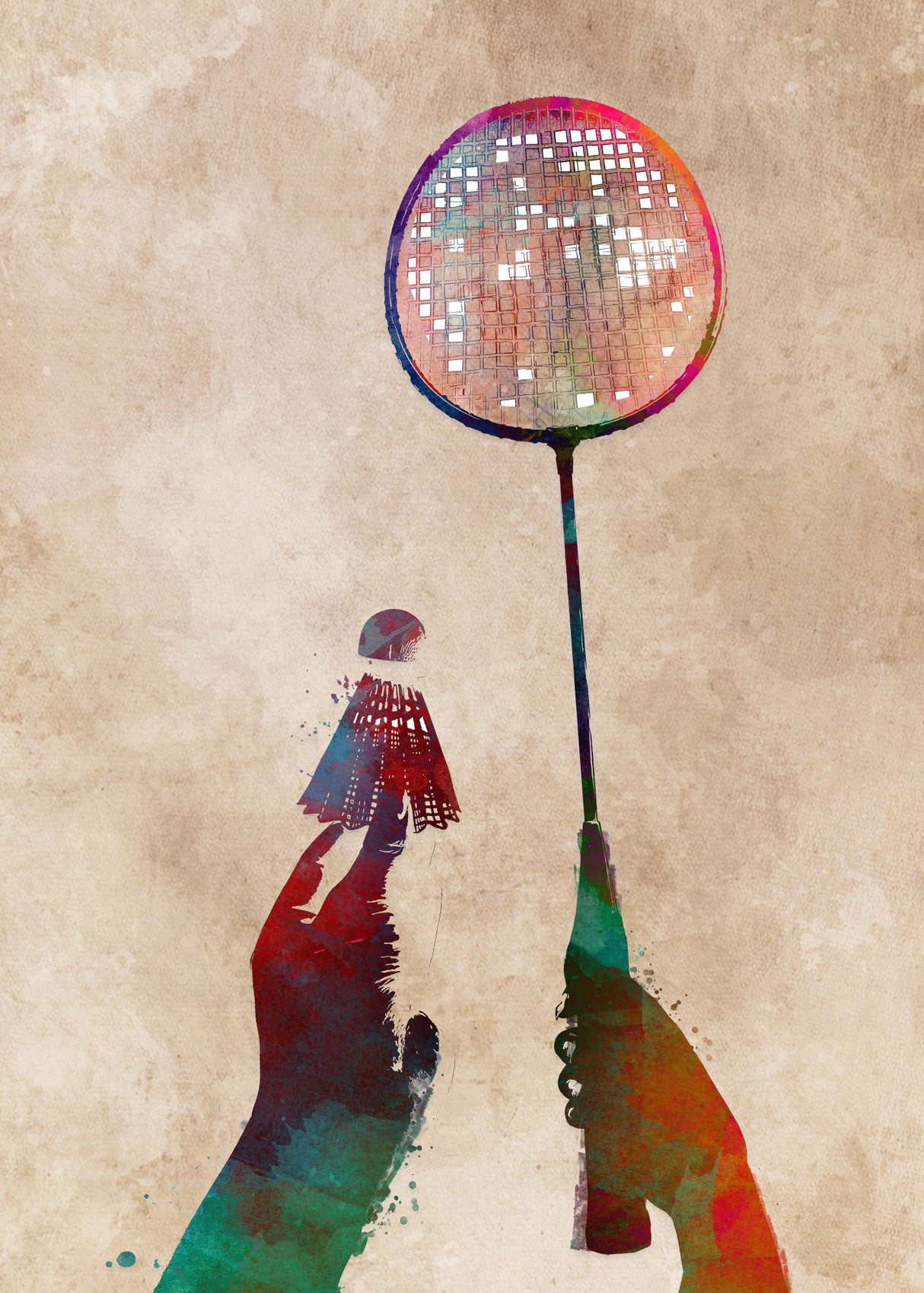 Badminton Sport Art 1 Poster och Canvastavla