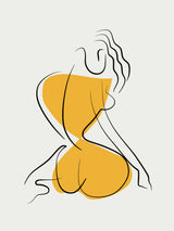 Minimalist Line Art Nude Poster och Canvastavla