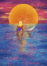 Surfer Girl Poster och Canvastavla
