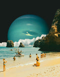 Space Beach Poster och Canvastavla