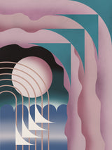 Pink Night Sky Poster och Canvastavla