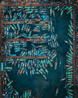 Traffic Jam at Malpe Fishing Harbour Poster och Canvastavla