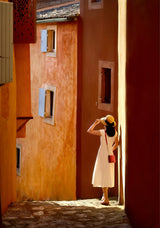 Alley in Roussillon Poster och Canvastavla