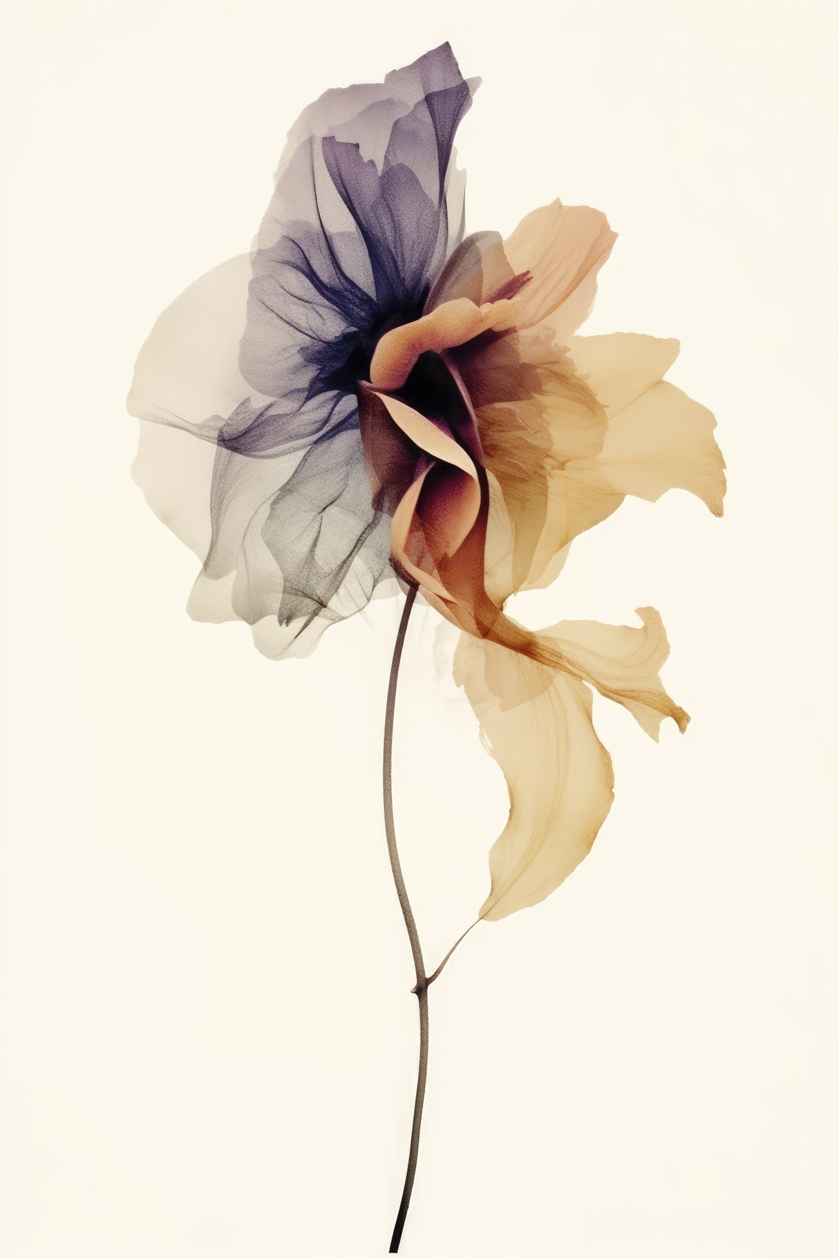 Chiffon Flower Poster och Canvastavla
