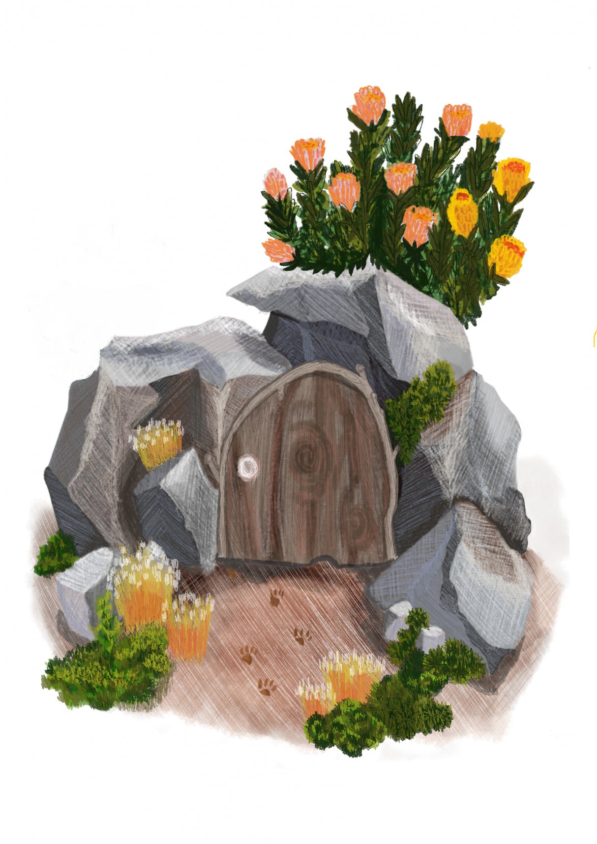 Between a rock and a comfy place Poster och Canvastavla