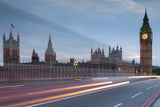 Big Ben with bright trails Poster och Canvastavla